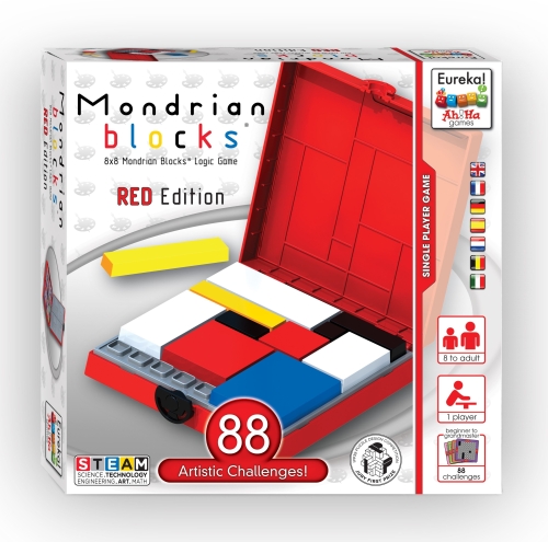 Ah!Ha jeu d'enfant Mondrian Blocks rouge